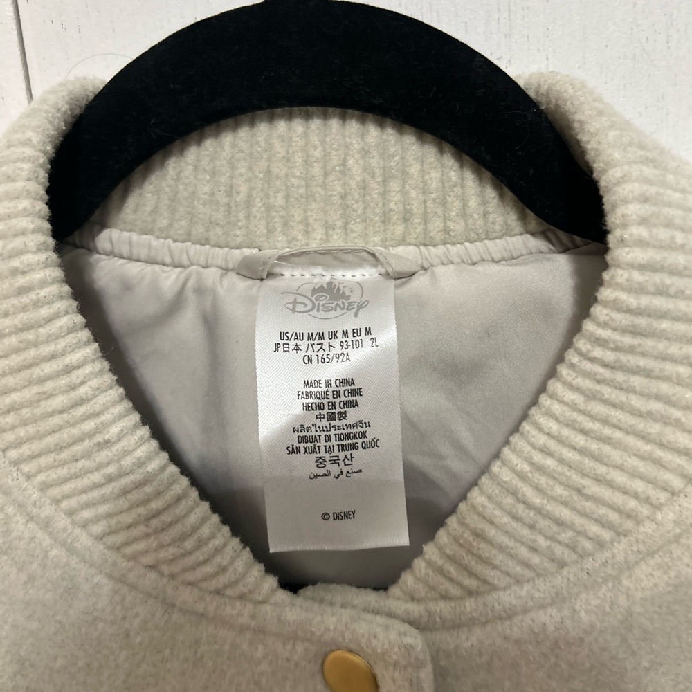 Disneyland Paris Wool Blend Varsity Bomber Jacket - Picture 2 of 5